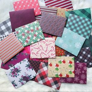 Handmade Christmas Envelopes 6 pk